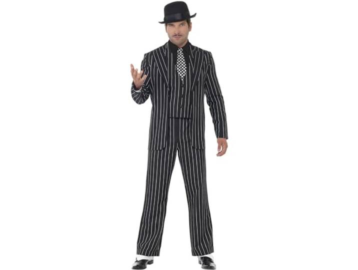 Smiffys Vintage Gangster Boss Costume, Black
