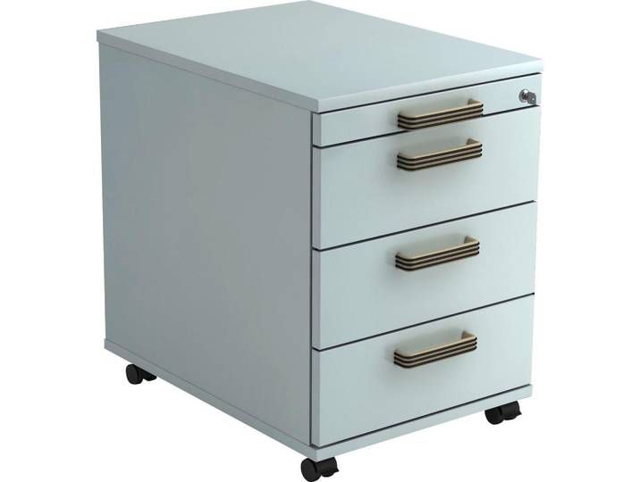 Venda Rollcontainer, Grau, 4 Schublade(n) Schubladen, 42.8x59x56 cm, Fsc, DIN EN ISO 14001, Beimöbel erhältlich, Büromöbel, Schreibtischcontainer, Rollcontainer