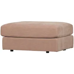 Hocker Family aus Stoff, modern gepolstert, rechteckig, rosa, weiche Textur, VTwonen