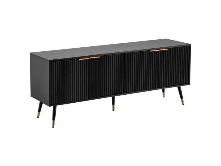 Mid.you Lowboard, Schwarz, Metall, 150x60x39 cm, stehend, Wohnzimmer, TV Möbel, Lowboards, Lowboards stehend