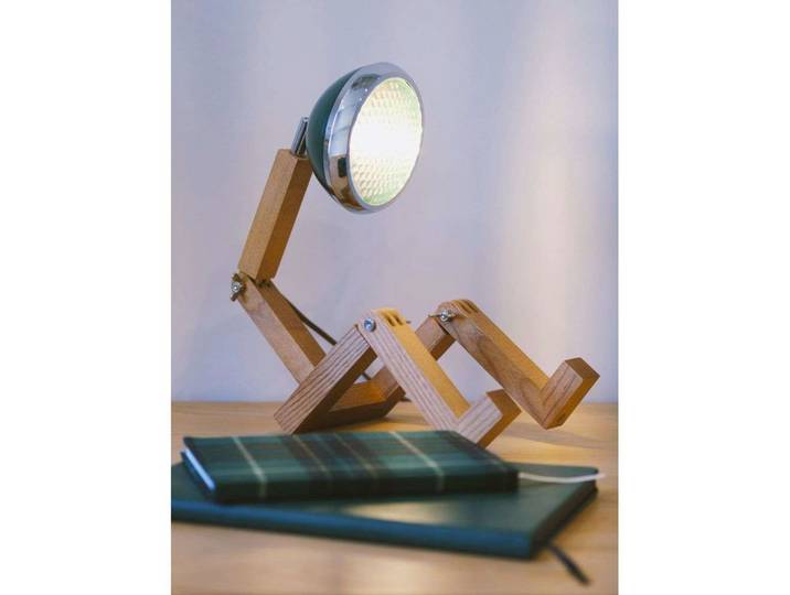 Lampe de table MR. WATTSON 28 cm, aluminium/vert foncé, Piffany Copenhagen - Salon / séjour - Design - Bois - À ampoule unique