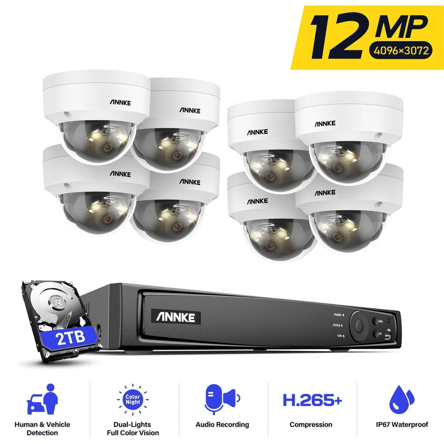 Selius Beveiligingscamera 12MP Ultra HD IP Dome Camera