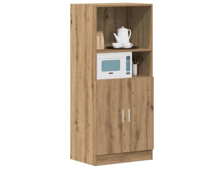 KTHLBRH Schrank Eiche Handwerk 57 x 41,5 x 131,5 cm Spanplatte Offene Küchenablage, großer Stauraum, einfache Reinigung, für Restaurants und Zuhause