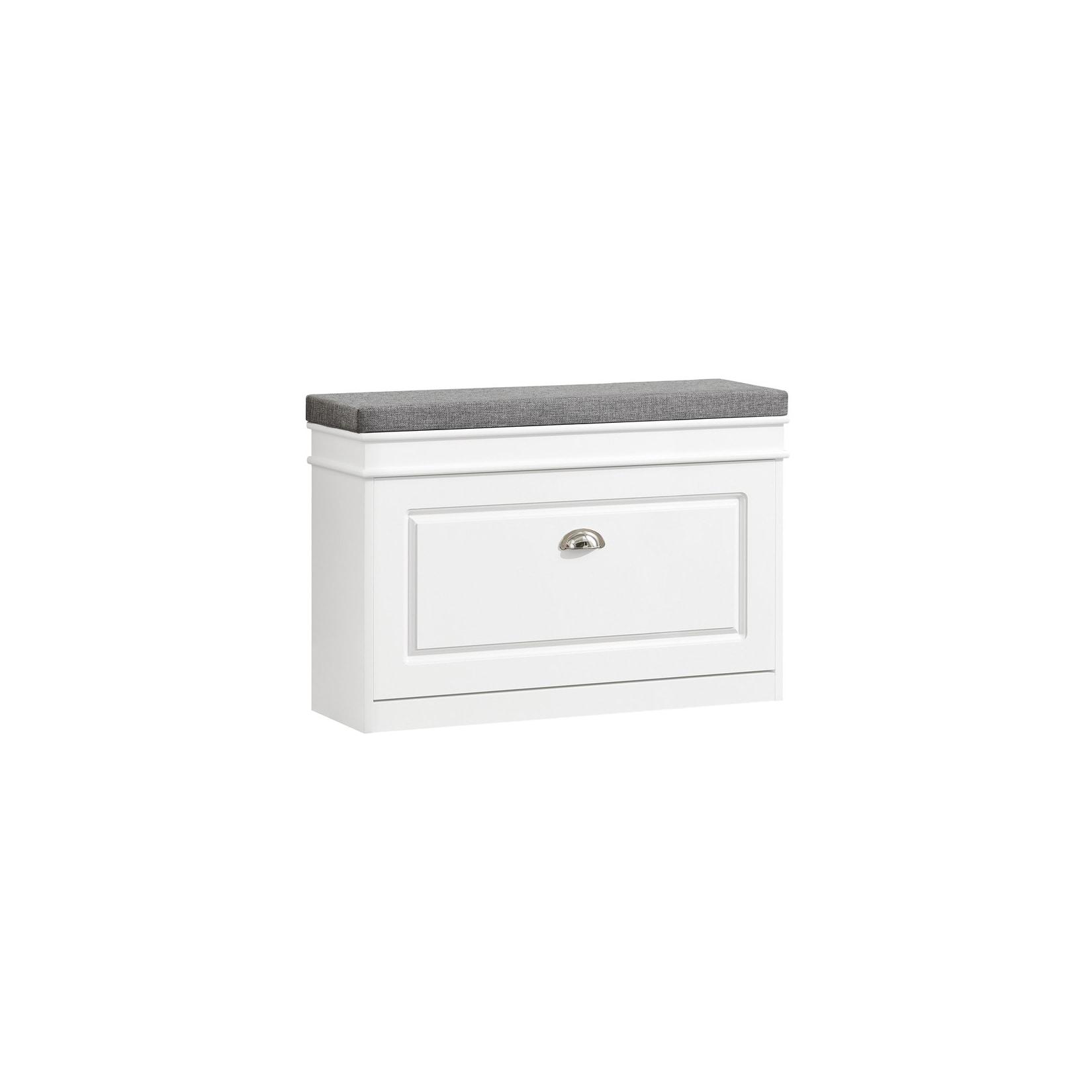 SoBuy Schuhbank mit 1 Tür Weiß 75x24x51cm Funktional
