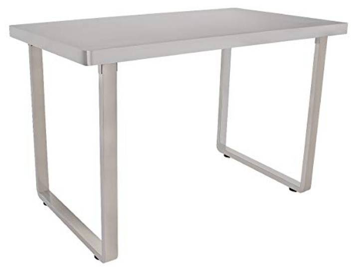 Beeketal 'BET-120a' Gastronomie Edelstahl Küchentisch 120 x 69,5 cm mit abgerundeten Ecken - Esstisch mit extra stabilem Gestell und verstellbaren Standfüßen
