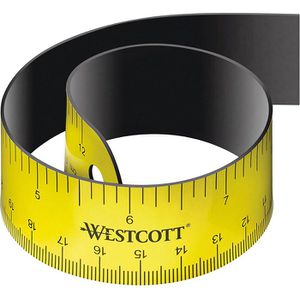 Westcott Lineal E-15990 00, 30 cm, flexibel und unzerbrechlich, magnetische Rückseite