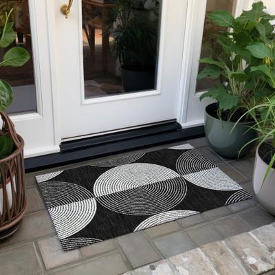Addison Rugs Machine Washable Indoor/ Outdoor Geo Circles Chantille Rug