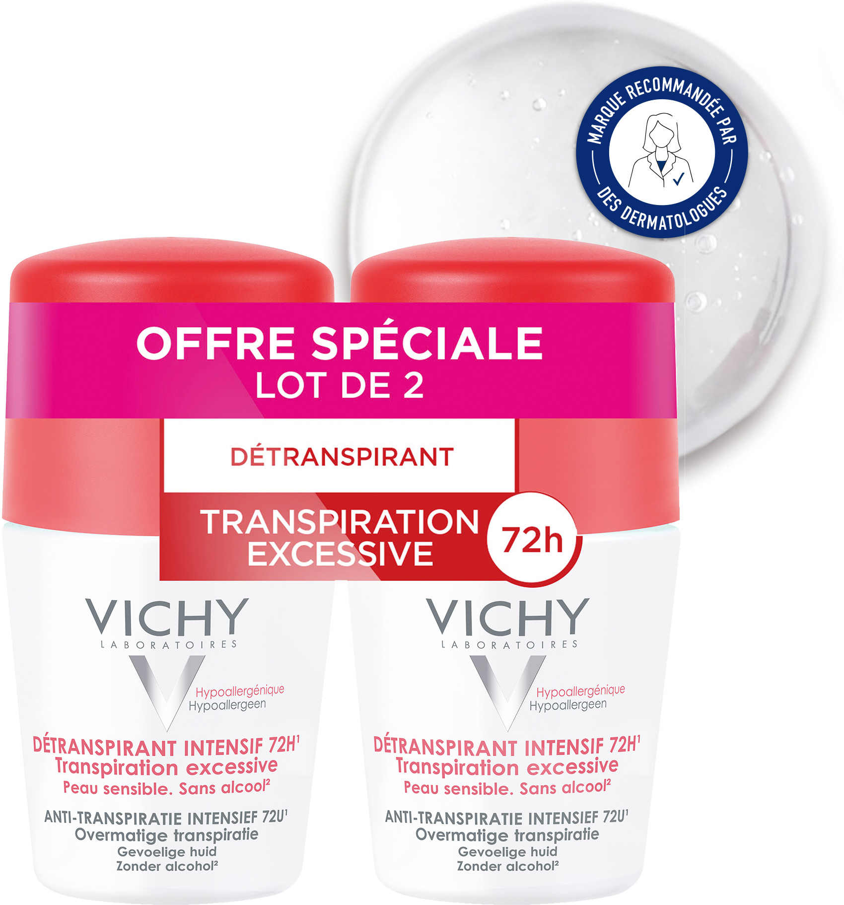 Vichy Détranspirant Bille Intensif 72h Déodorants