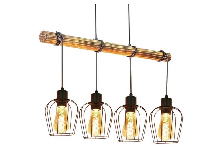 ZMH Pendelleuchte Percival 80/13/197.5 cm, Schwarz, Metall, E27, 13x197.5x80 cm, Lampen & Leuchten, Innenbeleuchtung, Hängeleuchten, Pendelleuchten