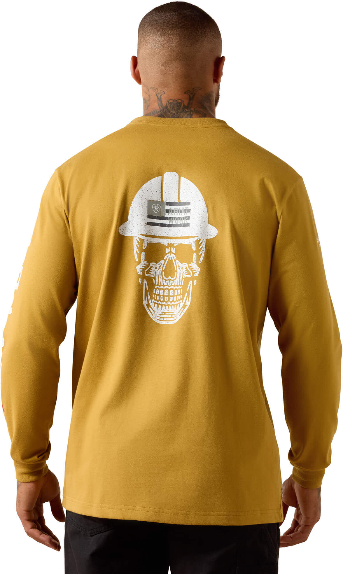 Men's Flame-Resistant Roughneck Skull Logo T-Shirt in Wood Thrush, Size: 3XLT by Ariat