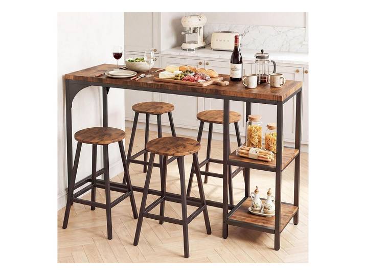 LuxusKollektion Bartisch Bartisch-Set 4 Personen wetterfest (4-St)