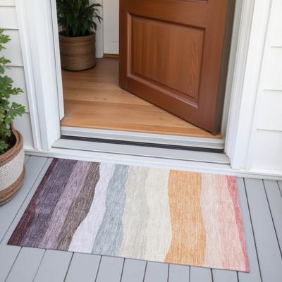 Addison Rugs Machine Washable Indoor/Outdoor Striped Meli Chantille Rug