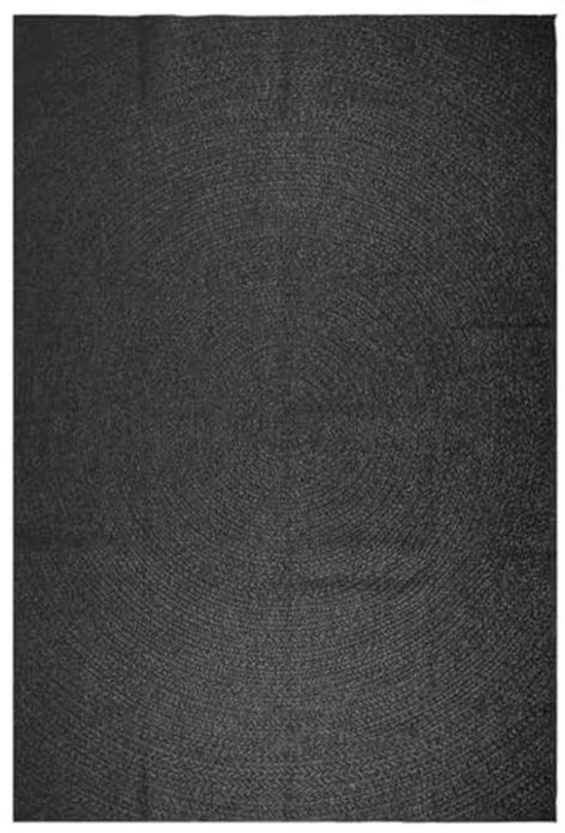 ZIZUR Vloerkleed Jute Look Antraciet voor Binnen en Buiten 240 x 340 cm