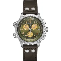 Hamilton Khaki Aviation X-WIND GMT Chrono Quartz H77932560 - grün,dunkelbraun - 46mm