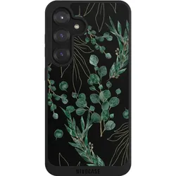 Nivocase Handyhülle für Samsung Galaxy S25 Hülle NIVOpure Case Schwarz Blätter Natur Eukalyptus (Samsung Galaxy S25), Smartphone Hülle, Schwarz