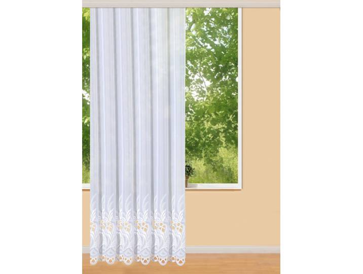 Langstore mit hochwertiger Plauener Stickerei, Weiss, Größe 217 (H220xB300 cm)