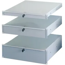 Schroff 19"-Schubfach 1HE, RAL 7035 Lichtgrau, Serverschrank Zubehör, Grau