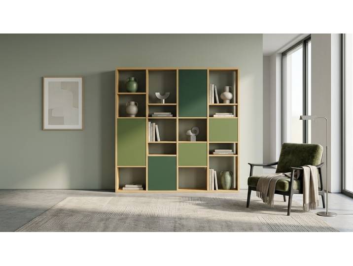 Systèmes d'étagères individuelles Placage de bois Chêne huilé