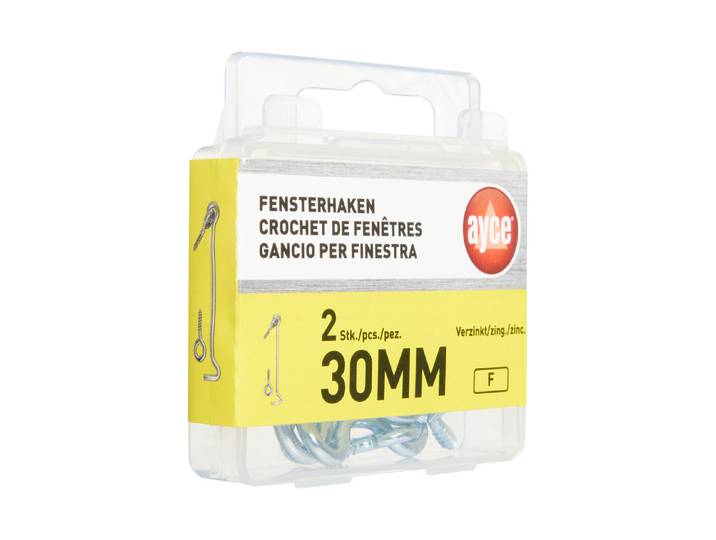 Ayce Fensterhaken Silver 30 mm