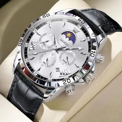 Uplifted Goods Mens Moon Phase Skeleton Watch With Luminous Hands f
