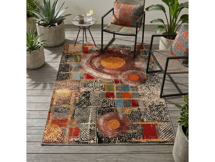 Teppich GINO FALCONE Outdoor-Africa 36 Gr. 4, bunt, B:160cm H:5mm L:235cm, Kunstfaser, Teppiche, Teppich, Flachgewebe, In- und Outdoor geeignet, Wohnzimmer