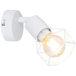 Globo 54802W-1 Xara I Strahler Metall Weiß, 1X E14