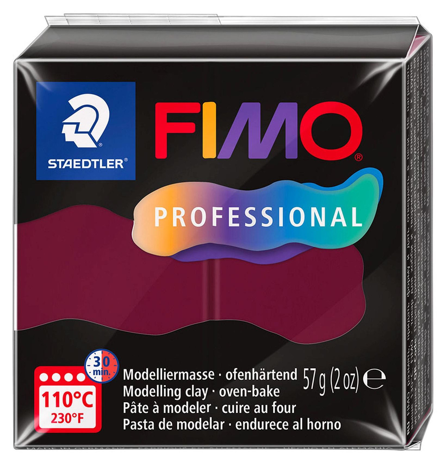 Staedtler Fimo Professional Modelklei, 57g, bordeauxrood