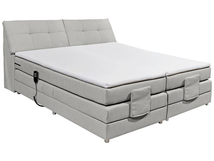 Esposa Boxspringbett CARPINO, Silver, Stoff