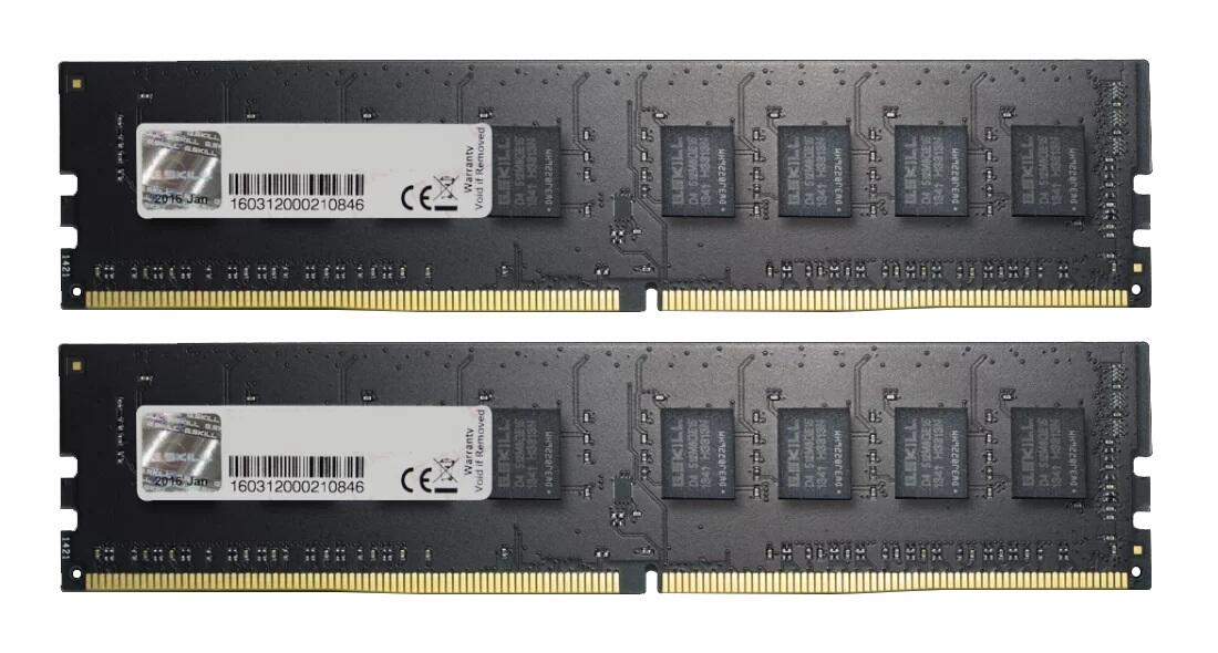 G.Skill Value 16GB (2x 8GB) Kit DDR4 2666 MHz schwarz F4-2666C19D-16GNT