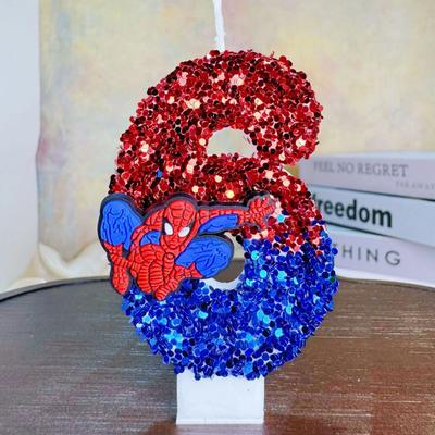 Uplift Treasures Spider Hero Number Birthday Cake Candle 6