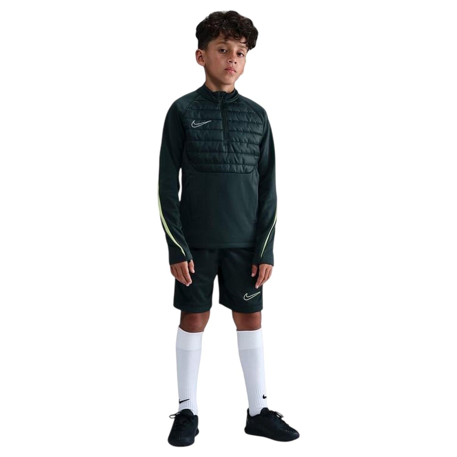 Nike - Drill-Top für Kinder, Raglan langärmelig (Algen/Limone)