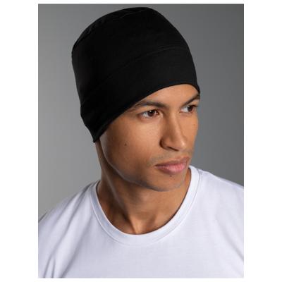 Strickmütze TRIGEMA "TRIGEMA Soft-Cap", Herren, Gr. 900, schwarz, Baumwollmischung, Mützen Strickmütze