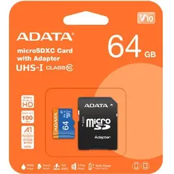 ADATA 64GB, microSDHC, Class 10 UHS-I Klasse 10