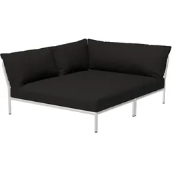 LEVEL2 Outdoor Eck-Sofa Lounge-Modul 5 Kohle Weiß Links