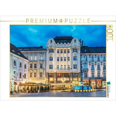 CALVENDO Puzzle Westseite des Hauptplatzes Bratislava | 1000 Teile Lege-Größe 64x48cm Foto-Puzzle für glückliche Stunden