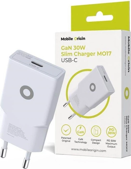 Mobile Origin GaN 30W Slim Charger TÜV MO17 - USB-C