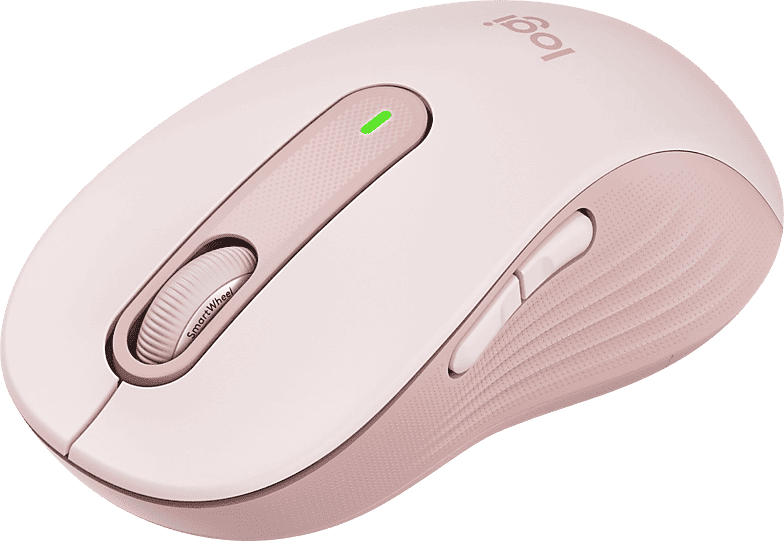 Ratón inalámbrico - Logitech Signature M650, Para manos grandes, Bluetooth, Accesos directos, Personalizable, USB, Rosa