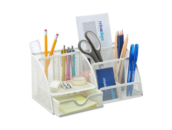 Schreibtisch Organizer Weiss Weiss