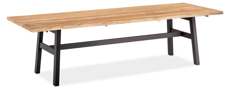 Gartentisch Tavox 280x95 Tischplatte Teak Baumkante Gestell Steg Alu Anthrazit