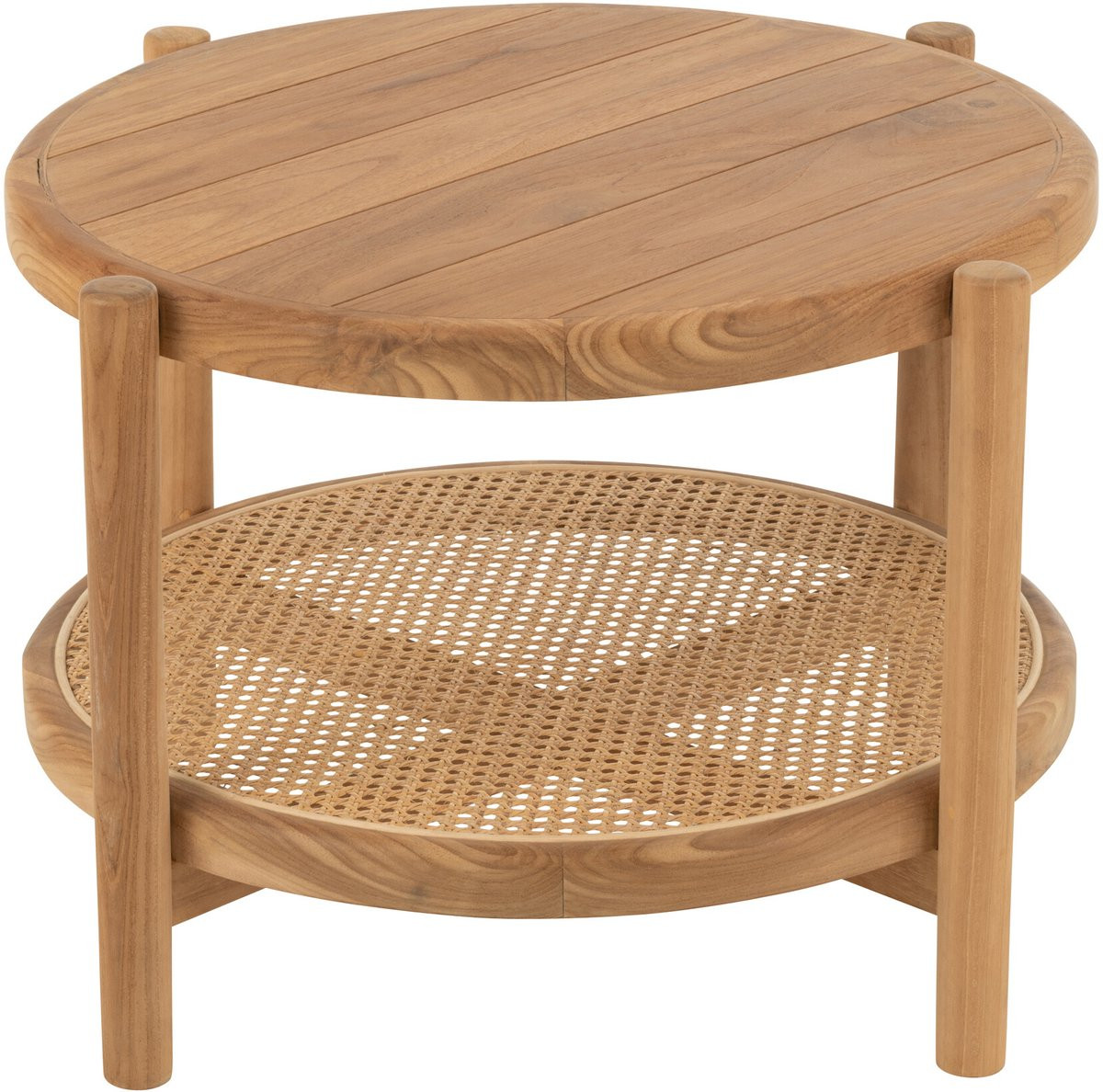 J-Line bijzettafel rond - hout - naturel