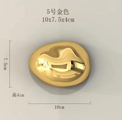 Inspire Picks Modern Abstract Stone Wall Decor Minimalist Hanging Ornament For Home golden10.5