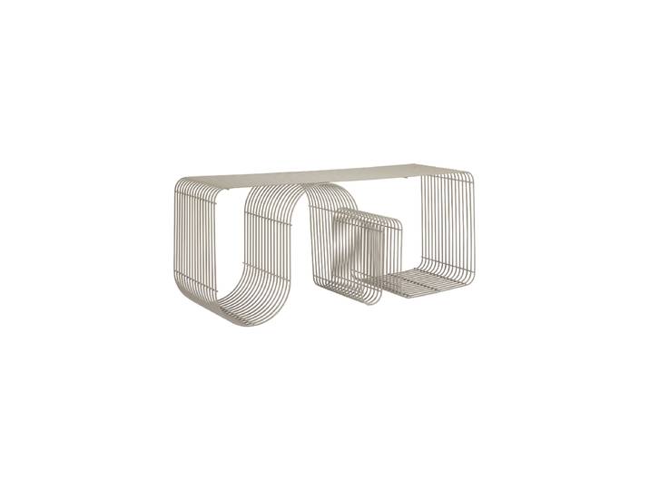 Multifunktionale Design Sitzbank & Regal „Curva“ Taupe AYTM