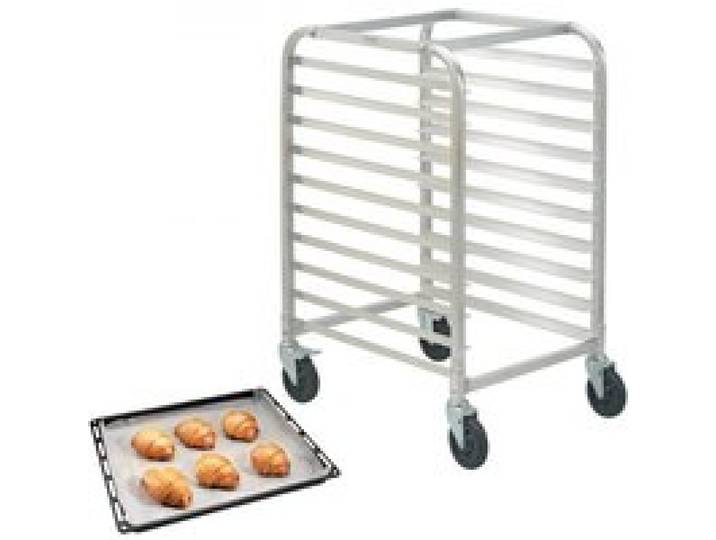 VEVOR Chariot Porte-Plaques pour Boulangerie et Pâtisserie 10 Niveaux, Échelle porte-Plateaux Pâtisserie sur Roues Commerciale, Chariot de Stockage en Aluminium, Cuisson du Pain, 66x51,5x98,5 cm