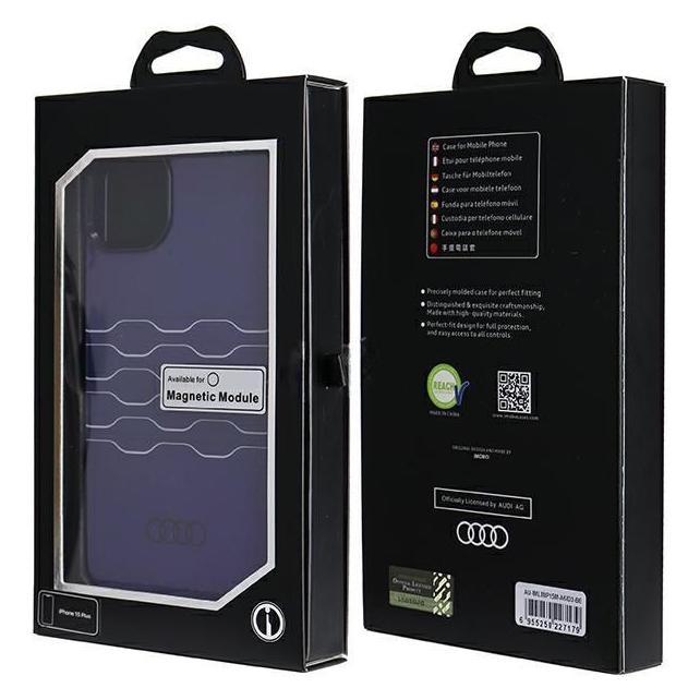 Audi IML MagSafe Case iPhone 15 Plus / 14 Plus 6.7" niebieski/navy blue hardcase AU-IMLMIP15M-A6/D3- (Apple iPhone 15 Plus) (1687865200)