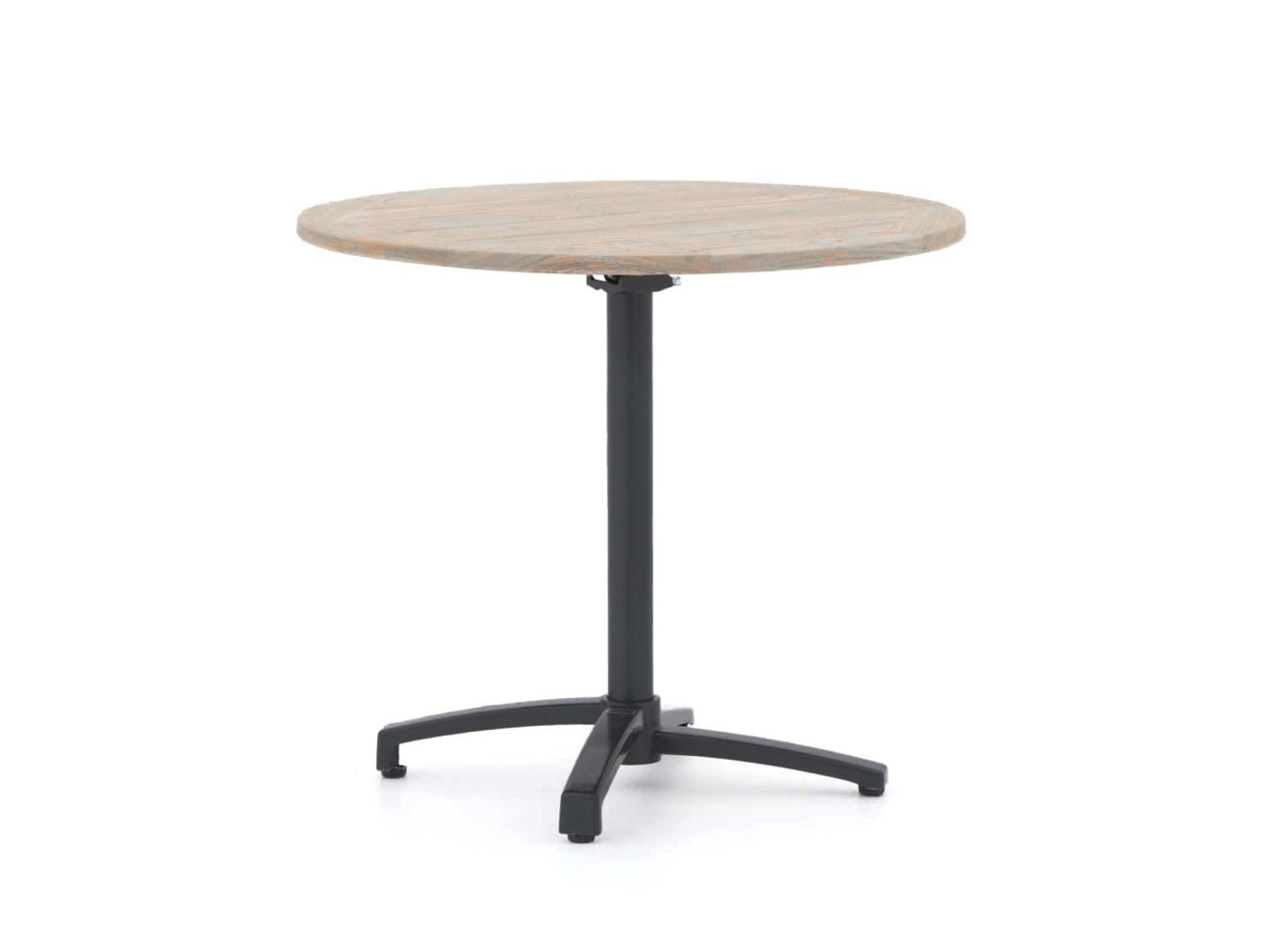 Bellagio Inklapbare Ronde Tuintafel van Teakhout - Bruin/Grijs - Ø 85 cm
