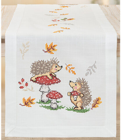 Stickläufer "Igel & Fliegenpilz"