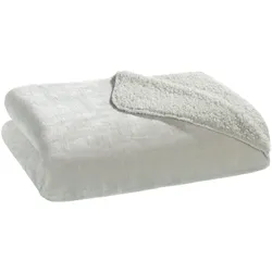 Schaffelldecke SEBASTIAN (BT 150x200 cm) - silber - BT 150x200 cm