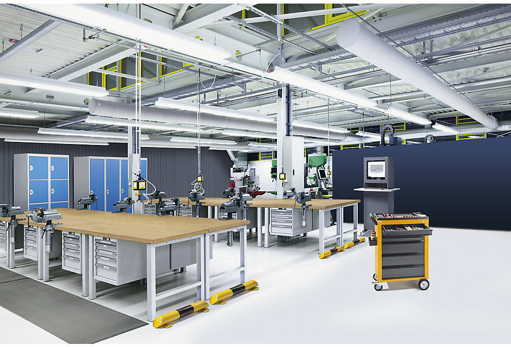 Werkbank-Baukastensystem, Werkbankfuß, höhenverstellbar von 700 - 1050 mm, im 25-mm-Raster LISTA