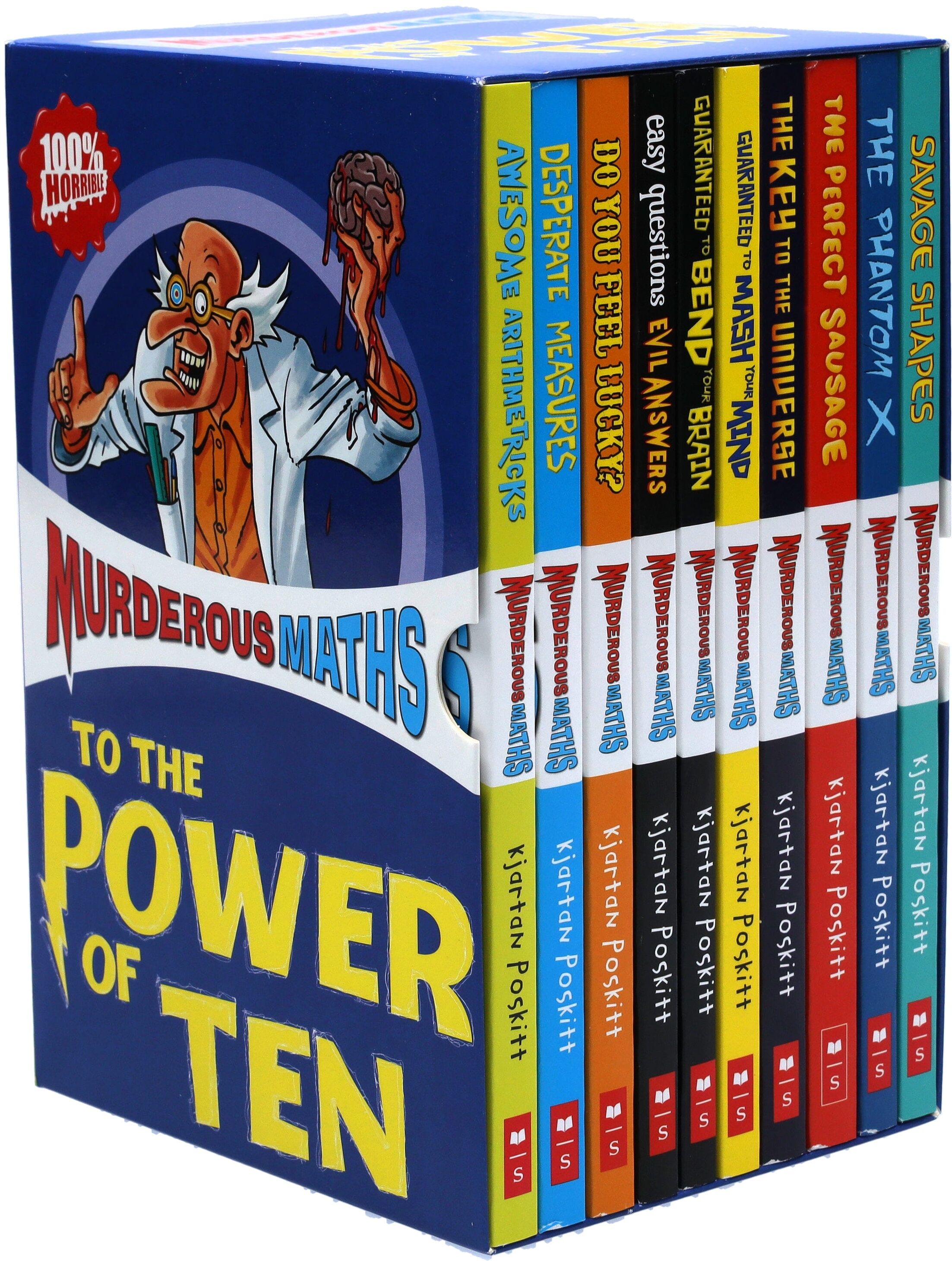 Murderous Maths Collection 10 Books Box Set by Kjartan Poskitt - Ages 8-12 - Paperback Scholastic