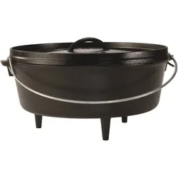 Lodge Low Dutch Oven mit Füßen und Deckel, Gusseisen, 3.78Lt.